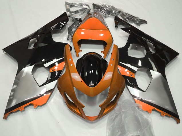 2004-2005 Suzuki GSXR 600 / GSXR 750 Motorcycle Fairings - Orange Silver Black UK