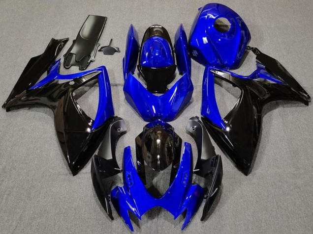 2006-2007 Suzuki GSXR 600 / GSXR 750 Motorcycle Fairings - Blue Glossy Black UK