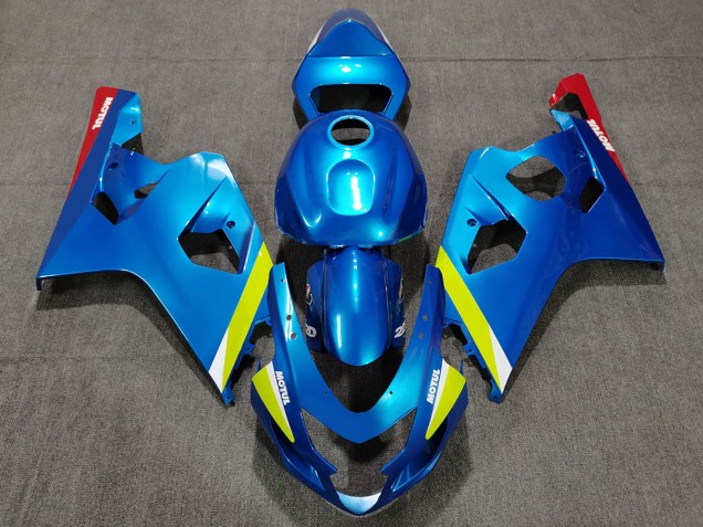 2004-2005 Suzuki GSXR 600 / GSXR 750 Motorcycle Fairings - Blue Yellow Red UK