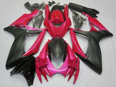 2006-2007 Suzuki GSXR 600 / GSXR 750 Motorcycle Fairings - Pink Matte Black UK