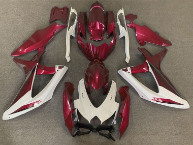 2008-2010 Suzuki GSXR 600 / GSXR 750 Motorcycle Fairings - White Red OEM Style UK