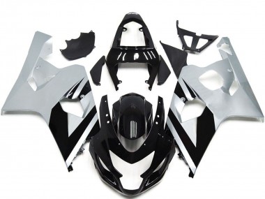 2004-2005 Suzuki GSXR 600 / GSXR 750 Motorcycle Fairings - White Glossy Black OEM Style UK