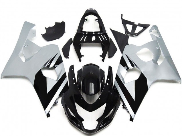 2004-2005 Suzuki GSXR 600 / GSXR 750 Motorcycle Fairings - White Glossy Black OEM Style UK