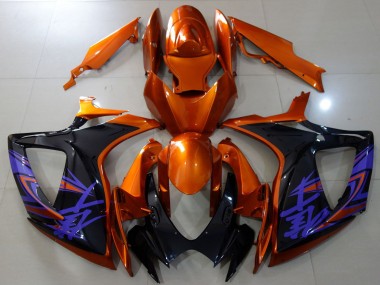 2006-2007 Suzuki GSXR 600 / GSXR 750 Motorcycle Fairings - Orange Glossy Black Blue UK
