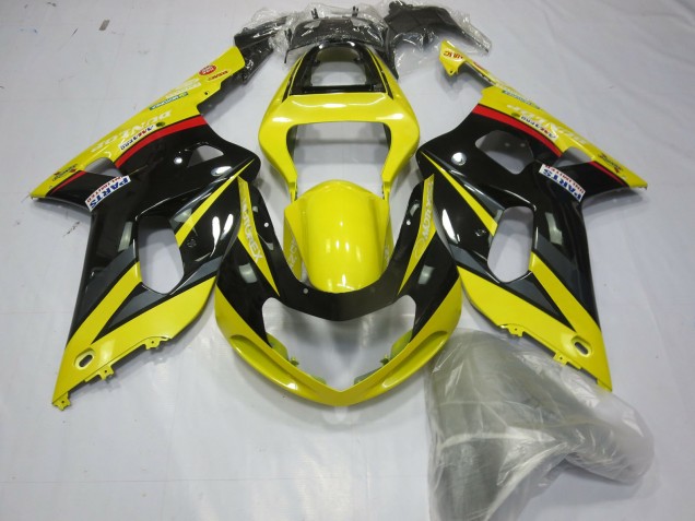 2001-2003 Suzuki GSXR 600 / GSXR 750 Motorcycle Fairings - Yellow Grey Glossy Black UK