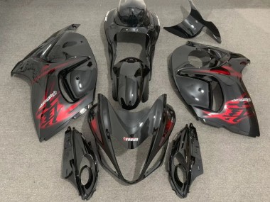 2008-2020 Suzuki GSXR 1300 Motorcycle Fairings - Glossy Black Red UK