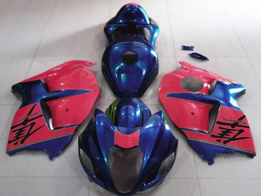 1996-2007 Suzuki GSXR 1300 Motorcycle Fairings - Glossy Blue and Red UK