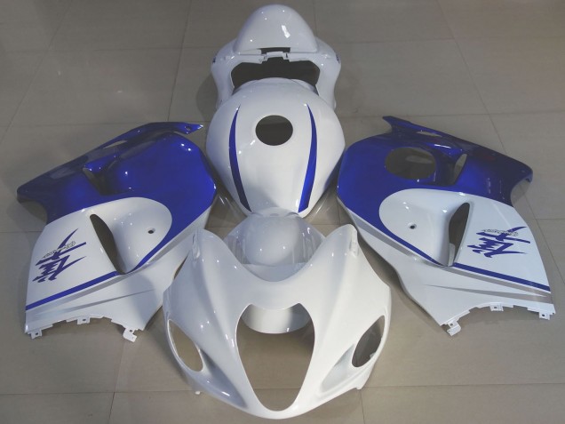 1996-2007 Suzuki GSXR 1300 Motorcycle Fairings - Glossy White Blue UK