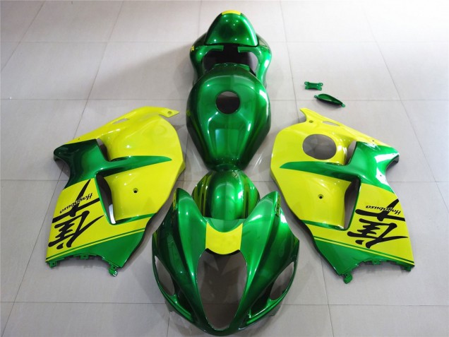 1996-2007 Suzuki GSXR 1300 Motorcycle Fairings - Green and Yellow UK