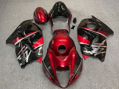 1996-2007 Suzuki GSXR 1300 Motorcycle Fairings - Maroon Red Black Style UK