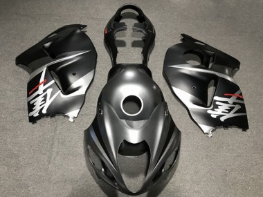 1996-2007 Suzuki GSXR 1300 Motorcycle Fairings - Matte Silver Black UK