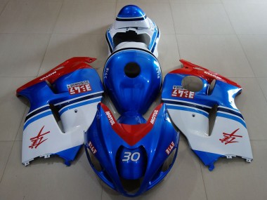 1996-2007 Suzuki GSXR 1300 Motorcycle Fairings - Blue White Red UK