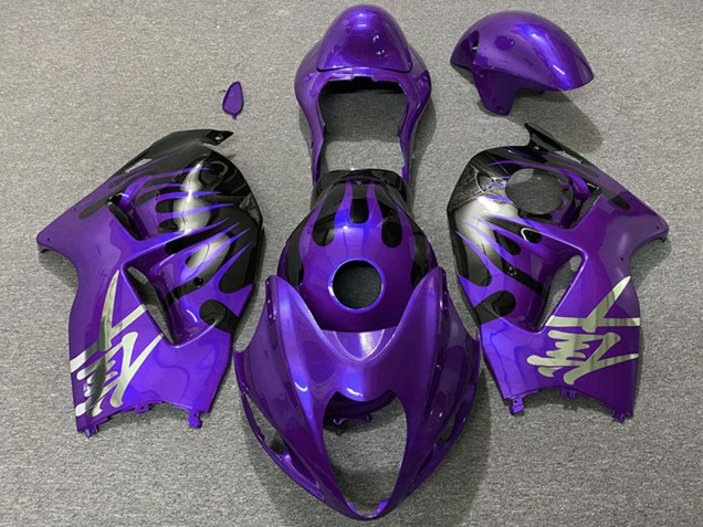1996-2007 Suzuki GSXR 1300 Motorcycle Fairings - Purple and Black UK