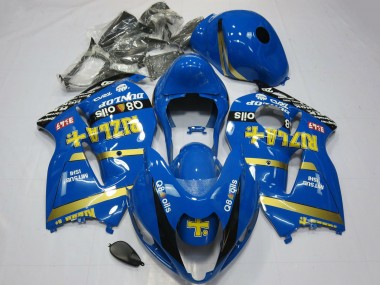 1996-2007 Suzuki GSXR 1300 Motorcycle Fairings - Blue Gold Rizla UK