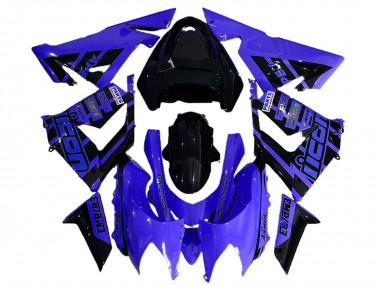 2004-2005 Kawasaki ZX10R Motorcycle Fairings - Blue and Black Logo UK