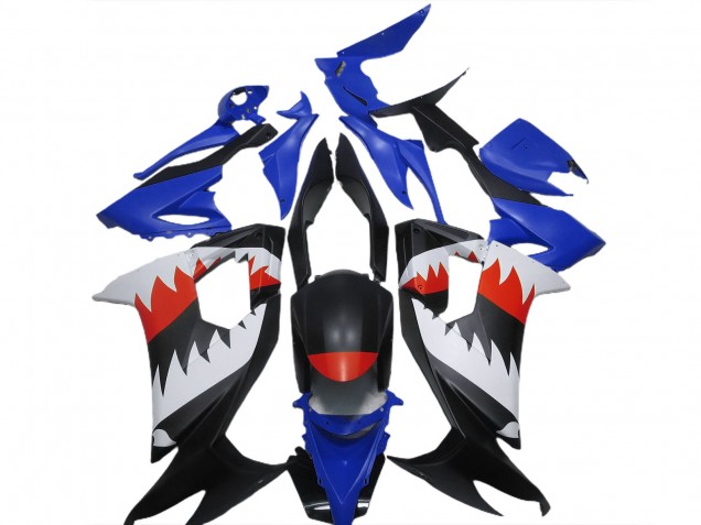 2008-2010 Kawasaki ZX10R Motorcycle Fairings - Blue Black White Red Shark UK