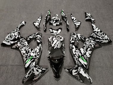 2008-2010 Kawasaki ZX10R Motorcycle Fairings - Camouflage Green Decals UK