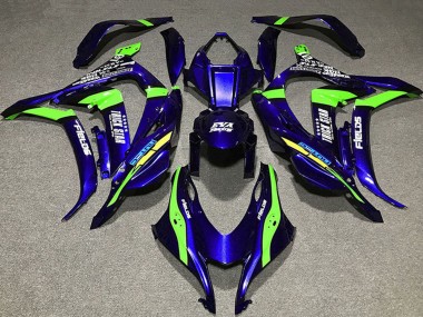 2016-2020 Kawasaki ZX10R Motorcycle Fairings - Deep Blue Green Trick Star Eva Racing UK