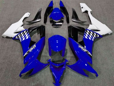 2008-2010 Kawasaki ZX10R Motorcycle Fairings - White Blue Black UK