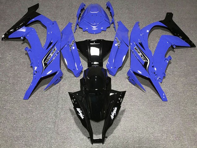 2011-2015 Kawasaki ZX10R Motorcycle Fairings - Blue Glossy Black UK