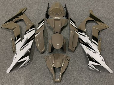2011-2015 Kawasaki ZX10R Motorcycle Fairings - Brown White Black UK