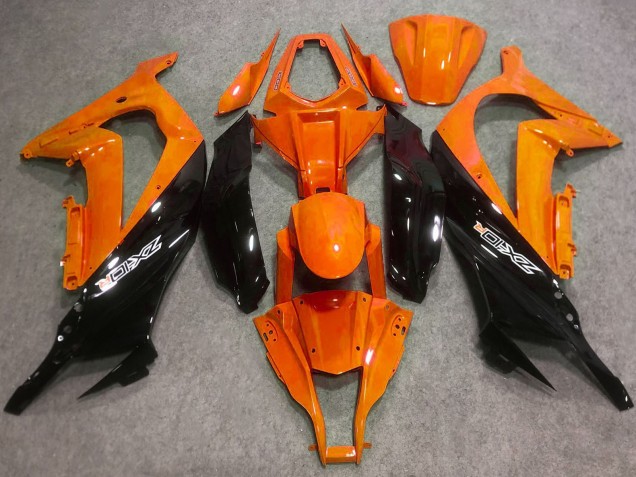 2016-2020 Kawasaki ZX10R Motorcycle Fairings - Orange Glossy Black UK