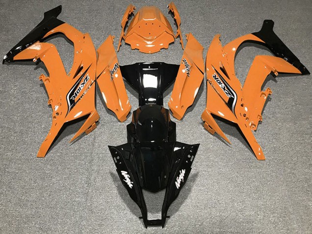 2011-2015 Kawasaki ZX10R Motorcycle Fairings - Orange Glossy Black UK