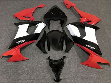2008-2010 Kawasaki ZX10R Motorcycle Fairings - Glossy Red Black and White UK