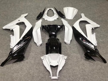 2011-2015 Kawasaki ZX10R Motorcycle Fairings - White Glossy Black UK