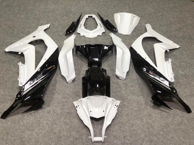 2011-2015 Kawasaki ZX10R Motorcycle Fairings - White Glossy Black UK