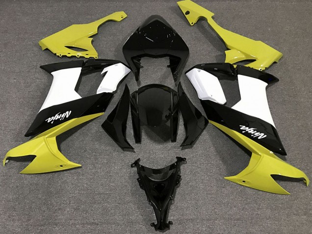 2008-2010 Kawasaki ZX10R Motorcycle Fairings - Glossy Yellow Black and White UK