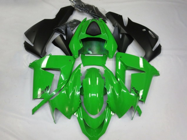 2004-2005 Kawasaki ZX10R Motorcycle Fairings - Glossy Green Black UK