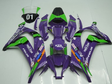 2011-2015 Kawasaki ZX10R Motorcycle Fairings - Purple Black Green Orange White Trick Star Eva Racing OEM Style UK