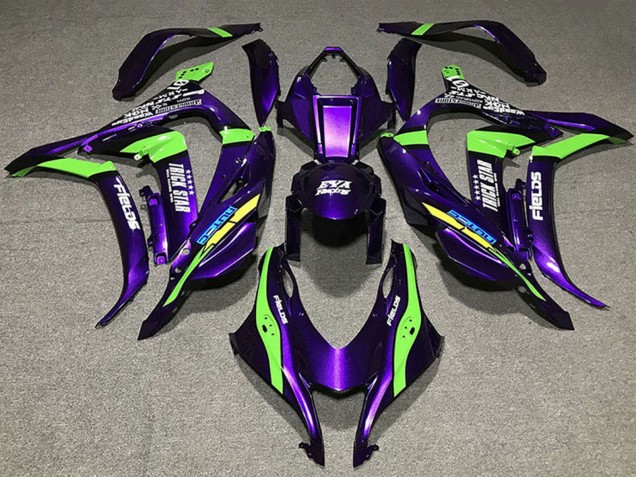 2016-2020 Kawasaki ZX10R Motorcycle Fairings - Purple Green White Trick Star Eva Racing UK