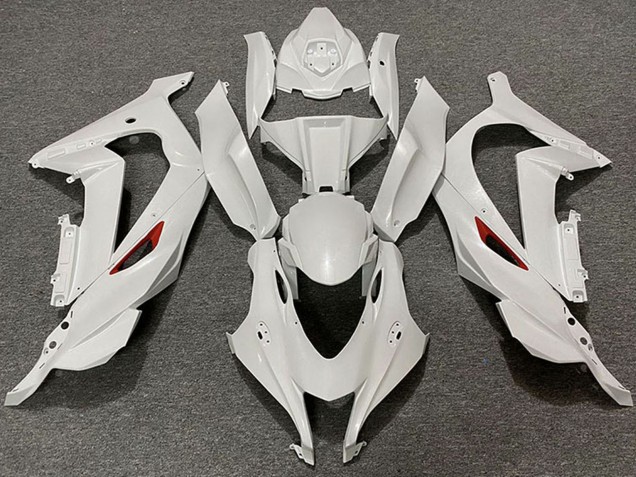 2016-2020 Kawasaki ZX10R Motorcycle Fairings - Pearl White Red Trim UK