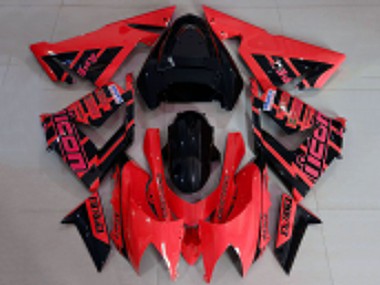 2004-2005 Kawasaki ZX10R Motorcycle Fairings - Red and Black Logo UK