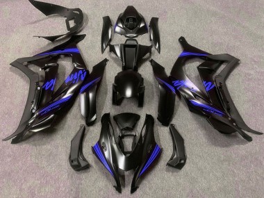 2016-2020 Kawasaki ZX10R Motorcycle Fairings - Matte Black Blue Ninja UK