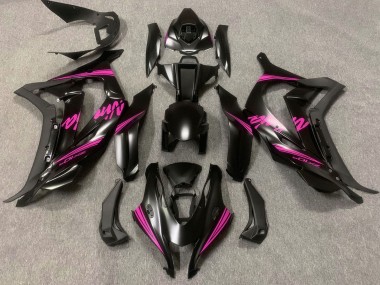 2016-2020 Kawasaki ZX10R Motorcycle Fairings - Matte Black Pink Ninja UK