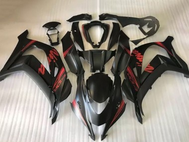 2016-2020 Kawasaki ZX10R Motorcycle Fairings - Matte Black Red Ninja UK