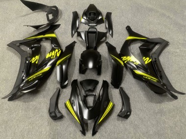 2016-2020 Kawasaki ZX10R Motorcycle Fairings - Matte Black Yellow Ninja UK