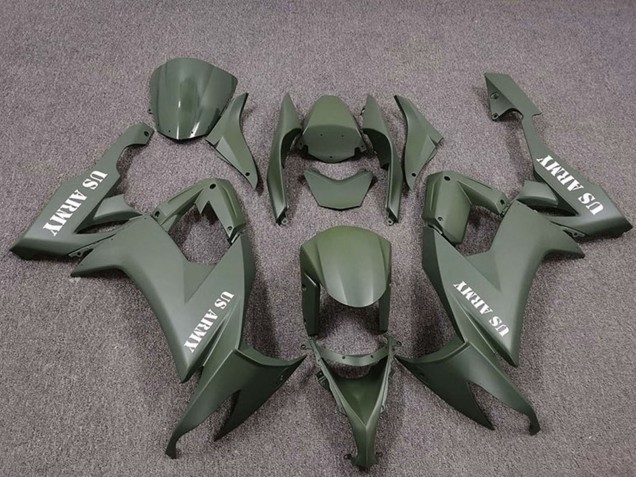 2008-2010 Kawasaki ZX10R Motorcycle Fairings - US Army Green UK