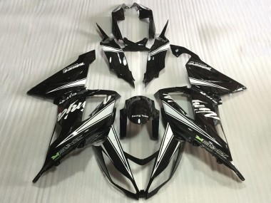 2013-2018 Kawasaki ZX6R Motorcycle Fairings - Glossy Black White UK