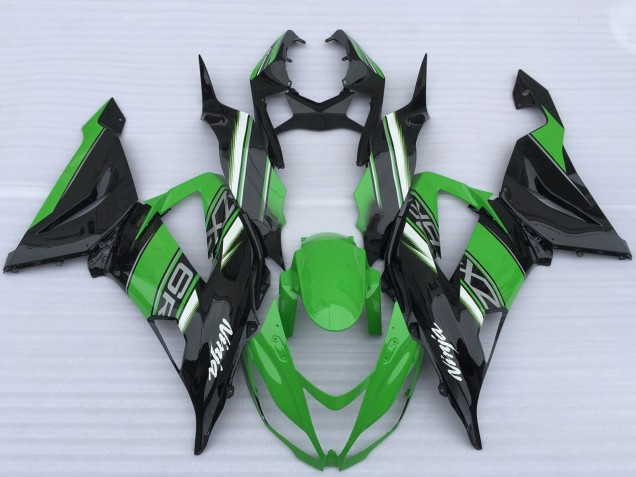 2013-2018 Kawasaki ZX6R Motorcycle Fairings - Green Black White UK
