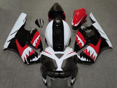2002-2006 Kawasaki ZX12R Motorcycle Fairings - Red Black White Shark UK