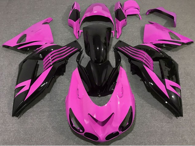 2006-2011 Kawasaki ZX14R Motorcycle Fairings - Pink Glossy Black UK