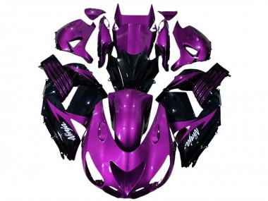 2006-2011 Kawasaki ZX14R Motorcycle Fairings - Purple Glossy Black White Ninja UK
