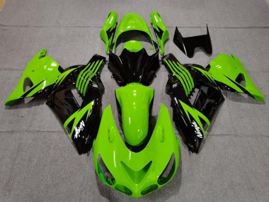 2006-2011 Kawasaki ZX14R Motorcycle Fairings - Green Glossy Black White Ninja UK