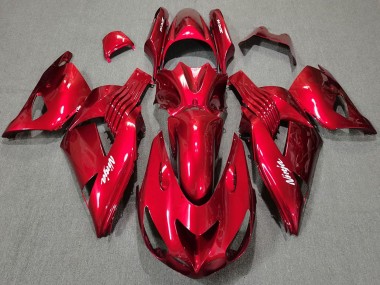 2006-2011 Kawasaki ZX14R Motorcycle Fairings - Red White Ninja UK