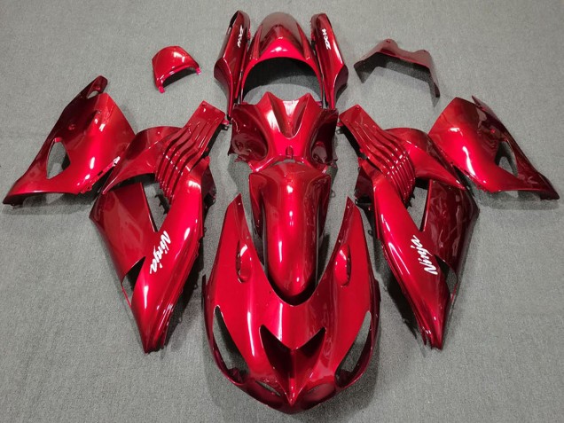 2006-2011 Kawasaki ZX14R Motorcycle Fairings - Red White Ninja UK