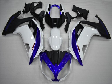 2009-2011 Kawasaki Ninja 650R Motorcycle Fairings - White Blue Matte Black UK